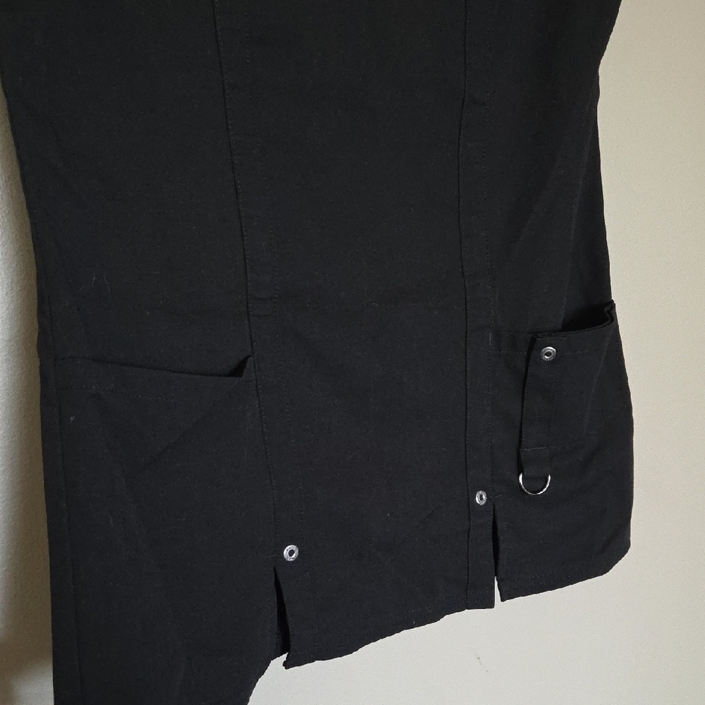 Dickies Black Short Sleeve Scrub Top Size XXS - Picture 3 of 6